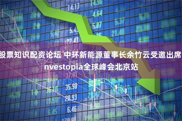 股票知识配资论坛 中环新能源董事长余竹云受邀出席Investopia全球峰会北京站